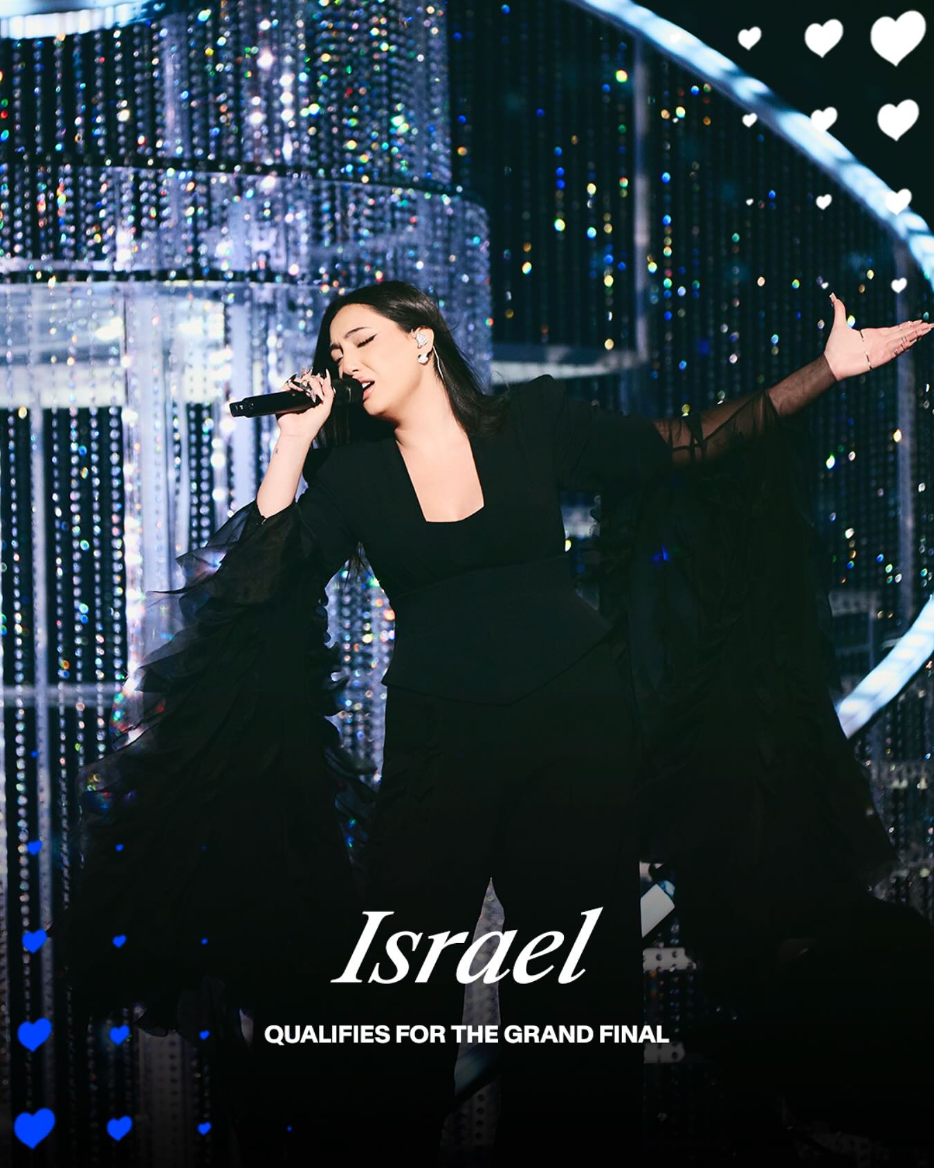 拉斐爾對於獲得第二名仍表達感謝。（翻攝自FB@Eurovision Song Contest）